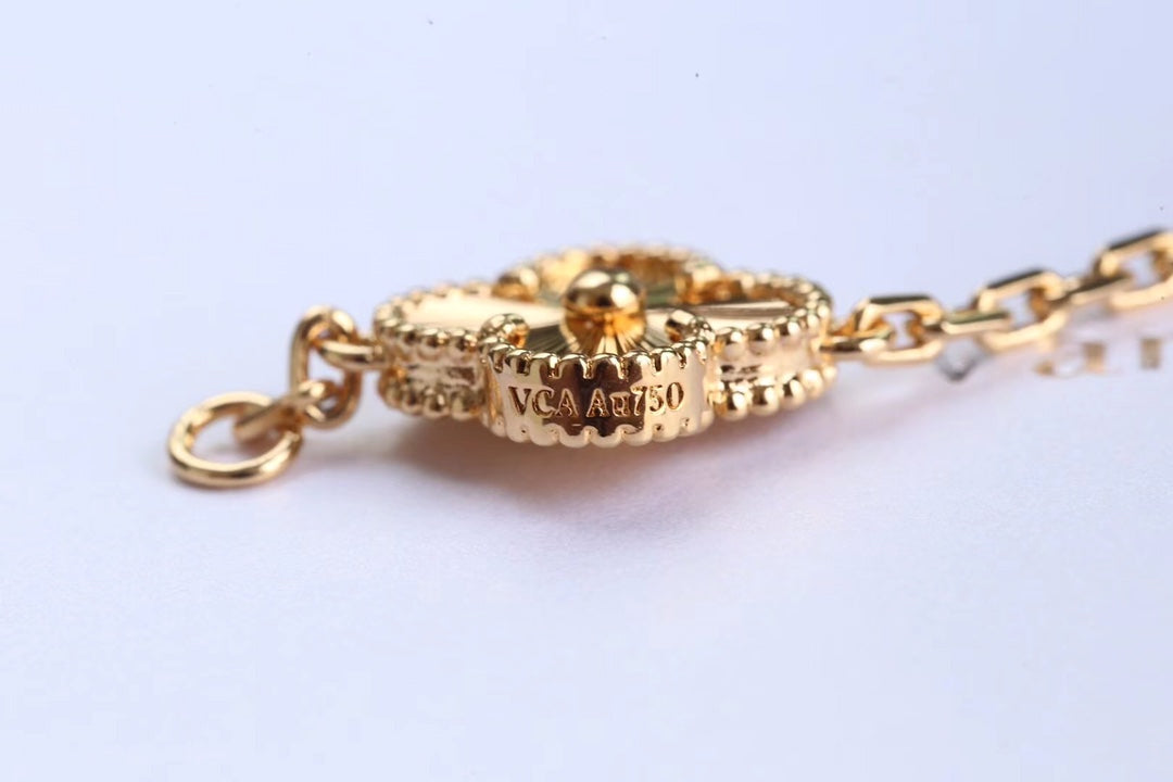Vintage Alhambra Pendant Guilloché Necklace