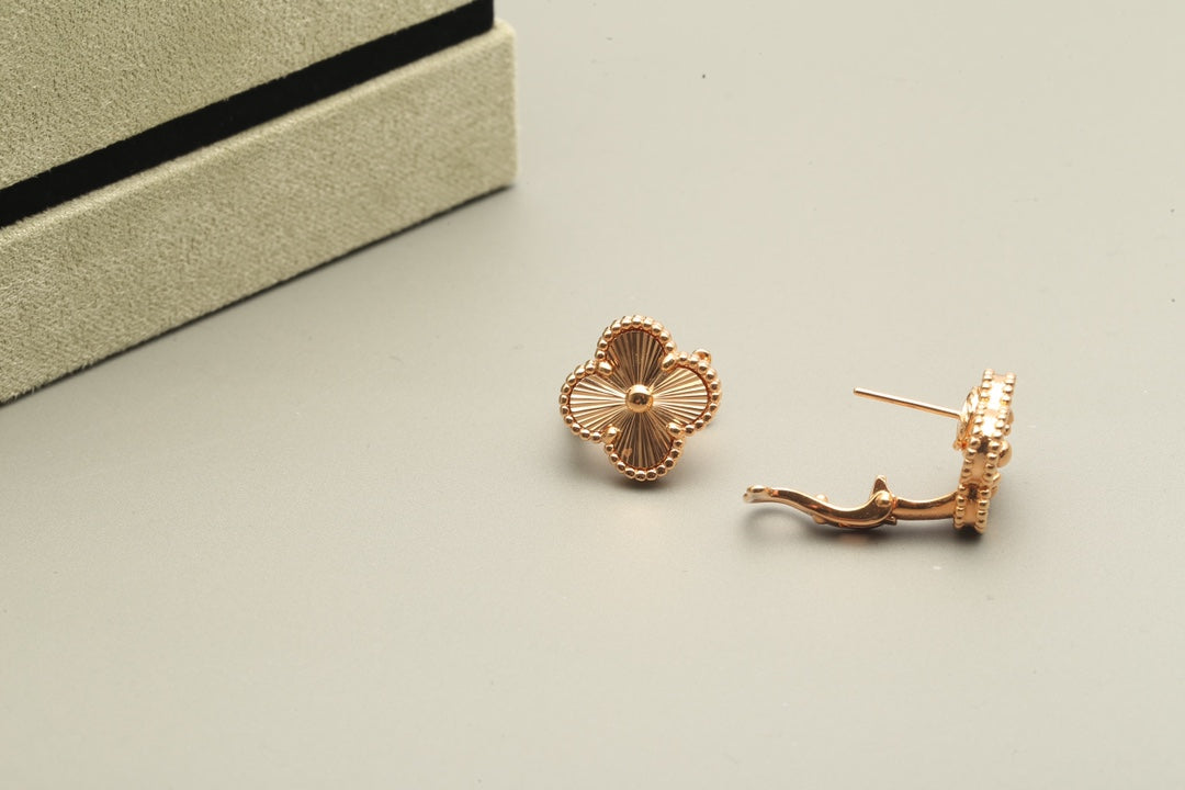Vintage Alhambra Earrings Guilloché