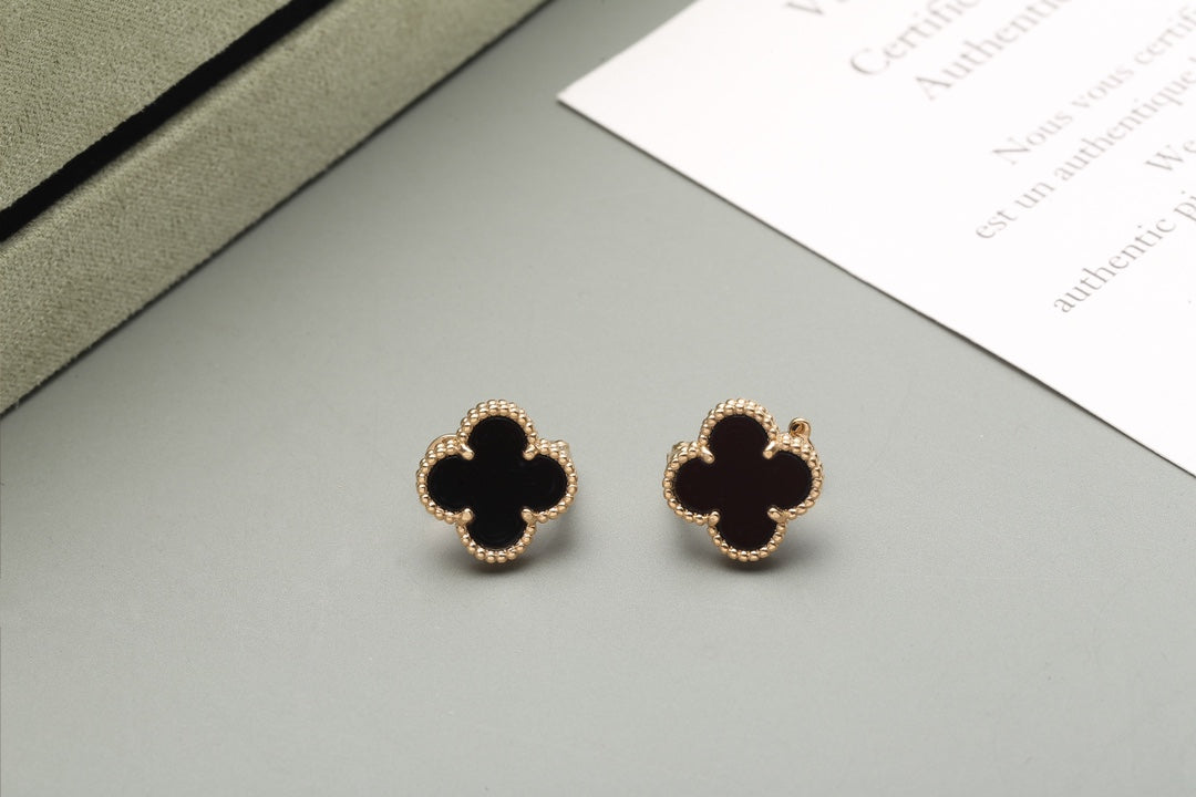 Mini, Vintage, Sweet or Magic Alhambra earrings Black Onyx