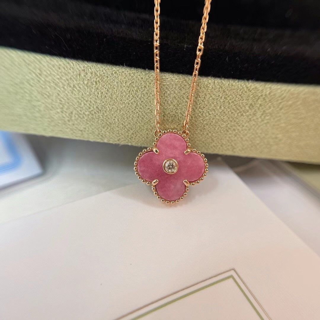 Vintage Alhambra Rhodonite pendant