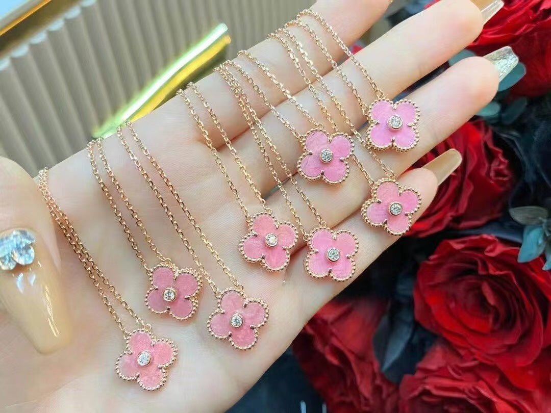 Vintage Alhambra Rhodonite pendant
