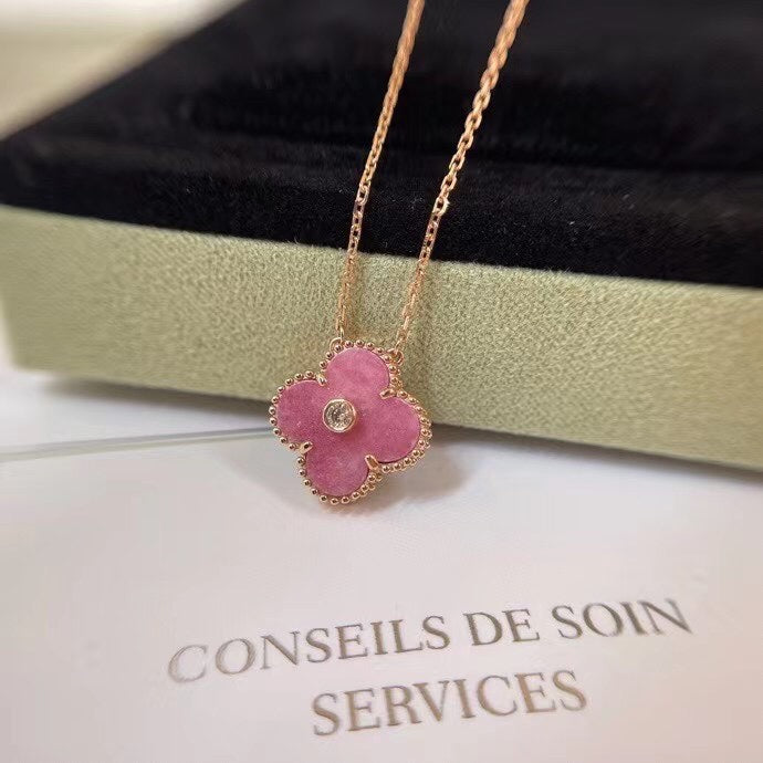 Vintage Alhambra Rhodonite pendant