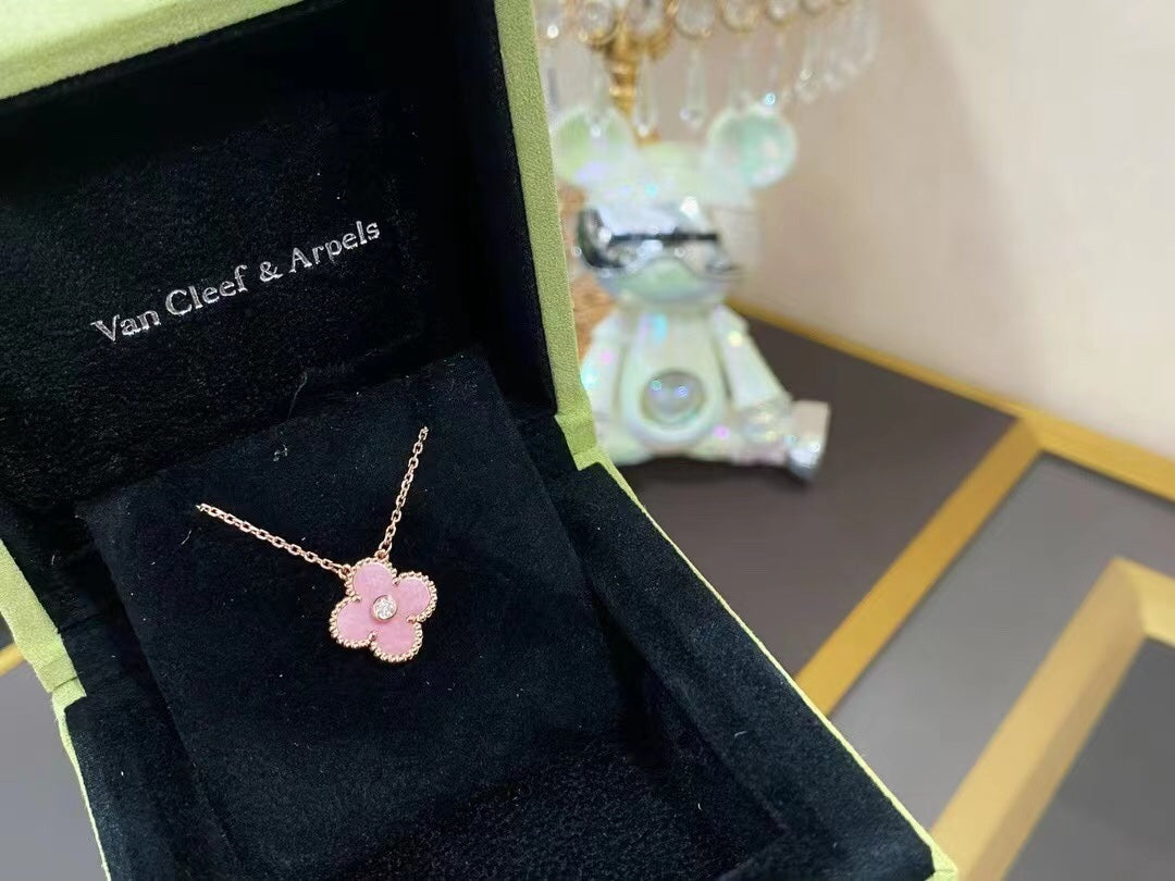 Vintage Alhambra Rhodonite pendant