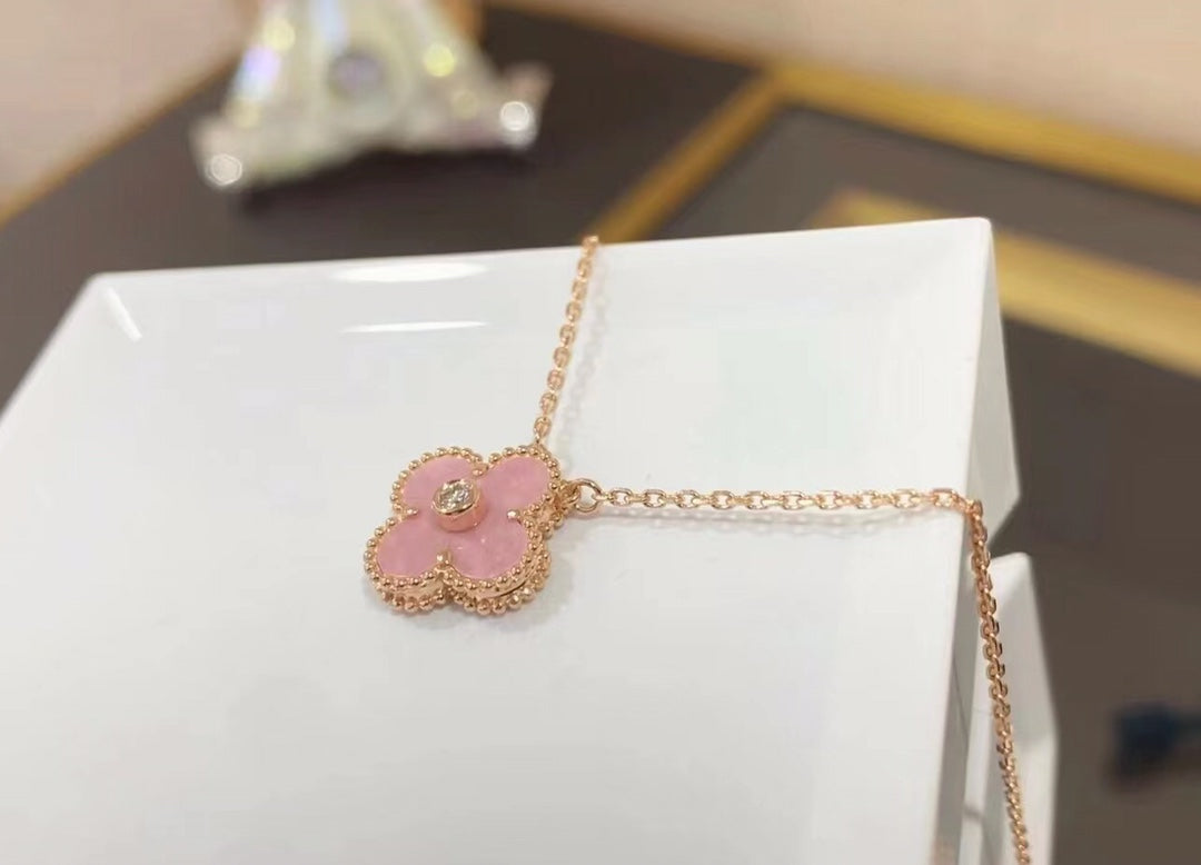 Vintage Alhambra Rhodonite pendant