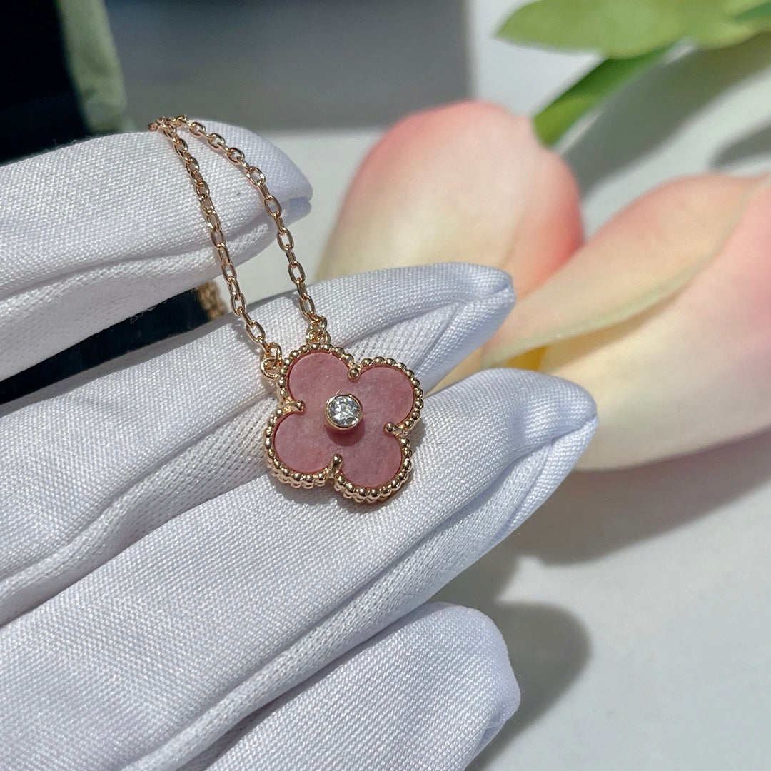 Vintage Alhambra Rhodonite pendant