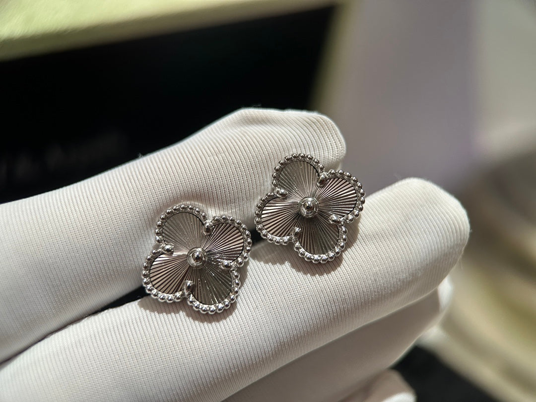 Vintage Alhambra Earrings Guilloché