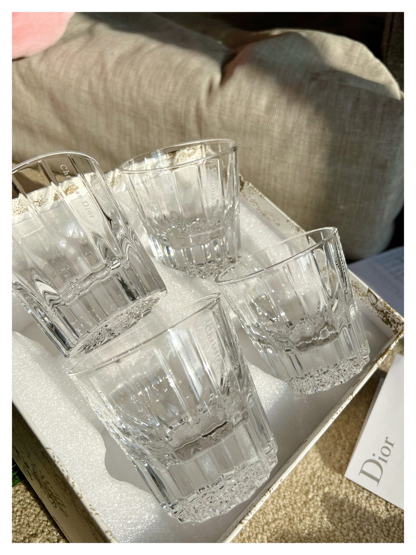 D crystal cup gift box