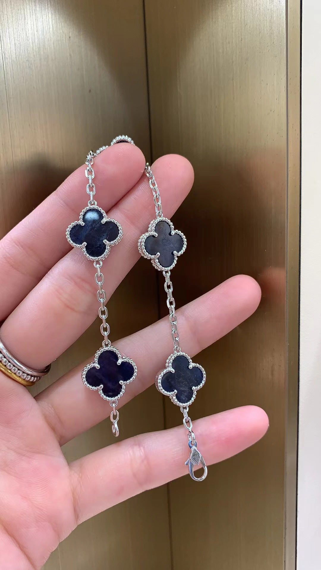 Pietersite Vintage Alhambra 5 Motifs Bracelet
