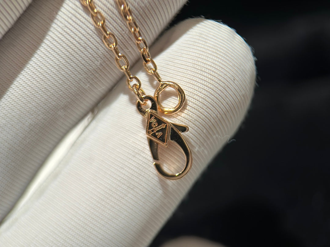 Pendant Silver Obsidian in Rose Gold