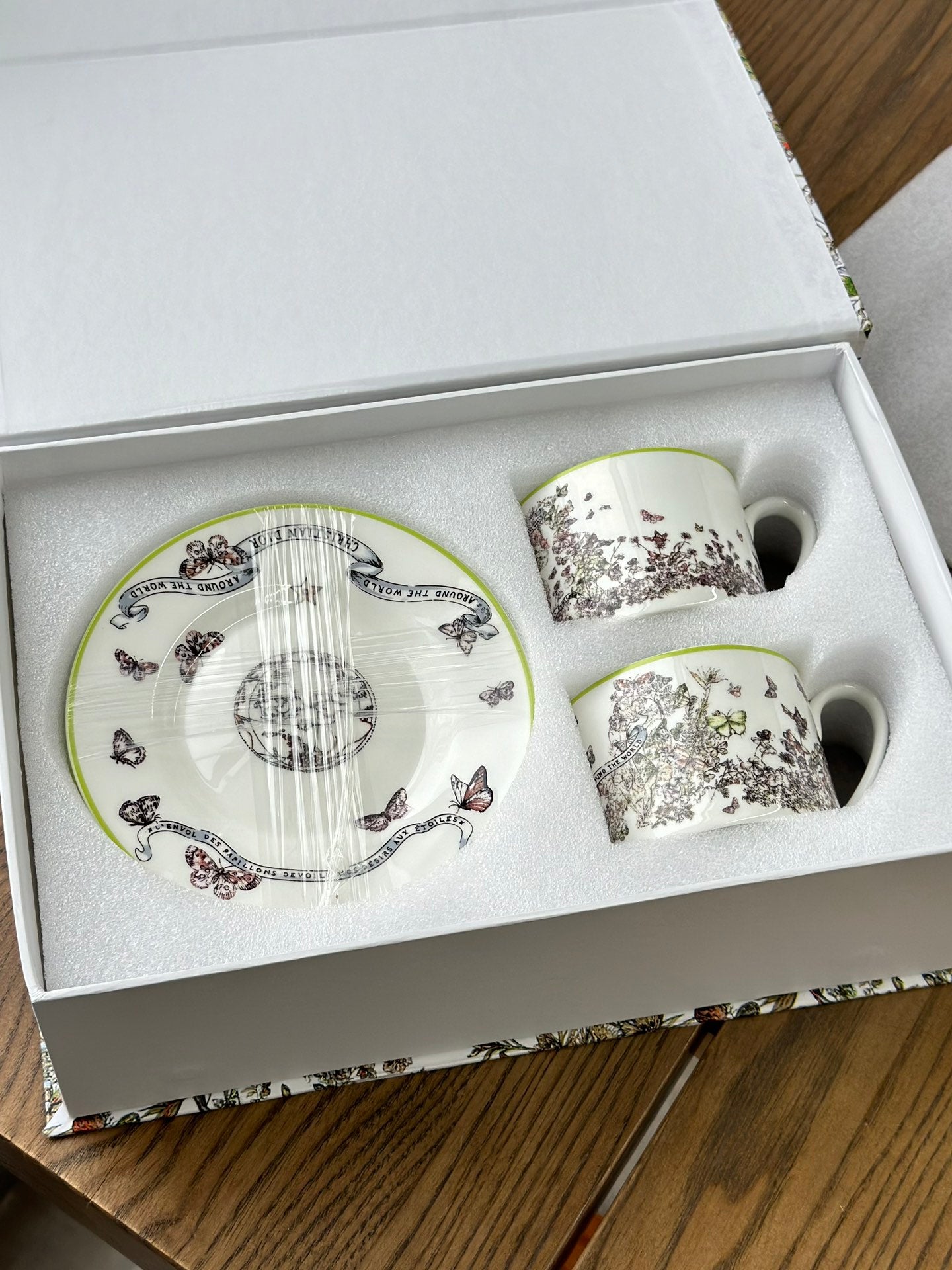 Early spring series butterfly element double cup saucer 🦋