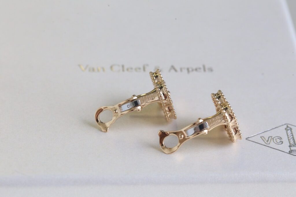 Vintage Alhambra Earrings Guilloché